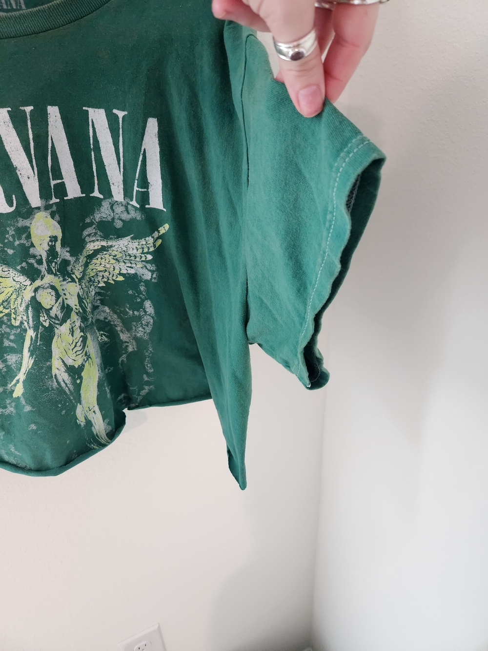 Nirvana Women's Green Graphic Tee - Picture 3 of 5
